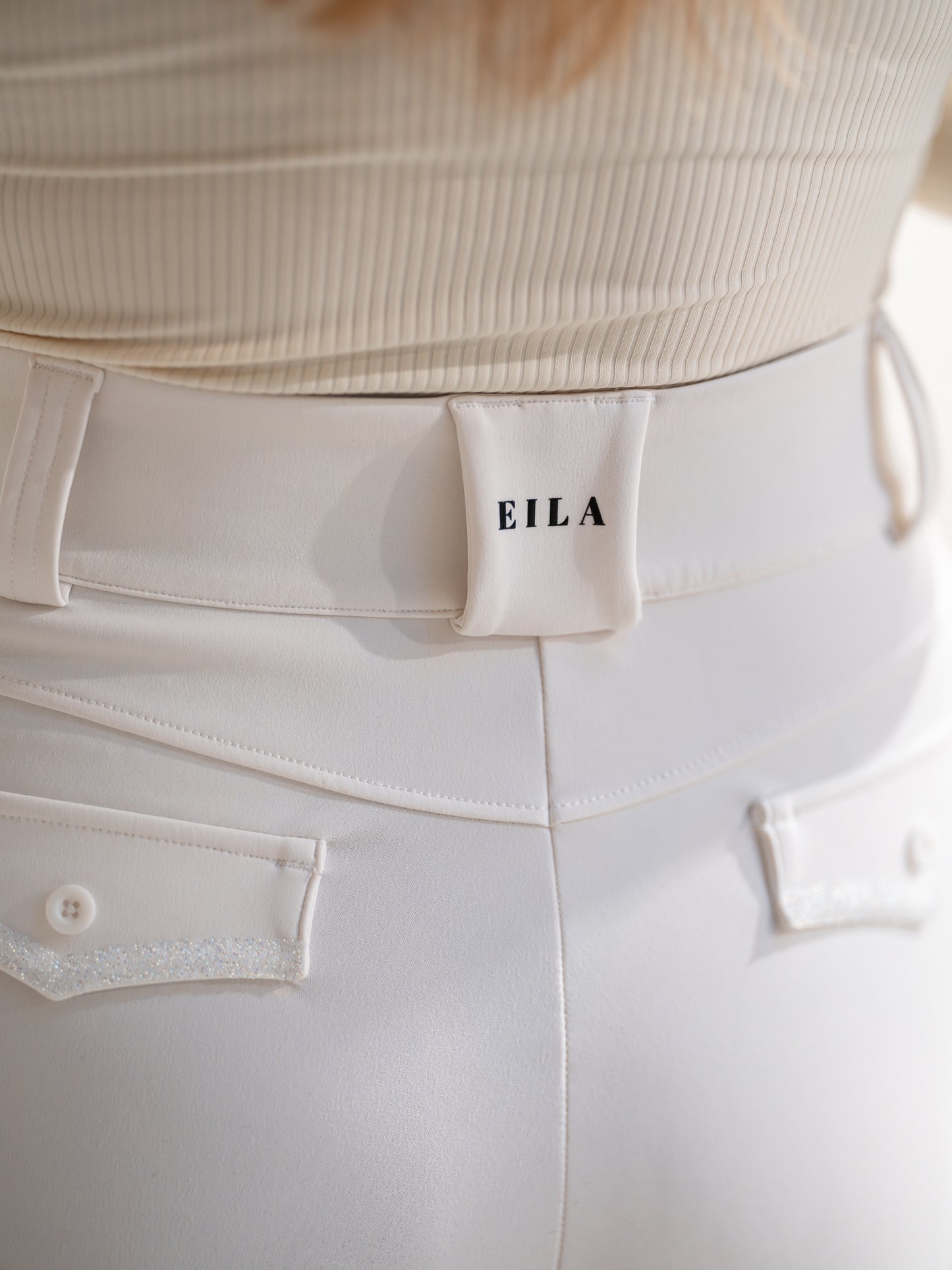 EILA Signature Breeches - White Fullgrip