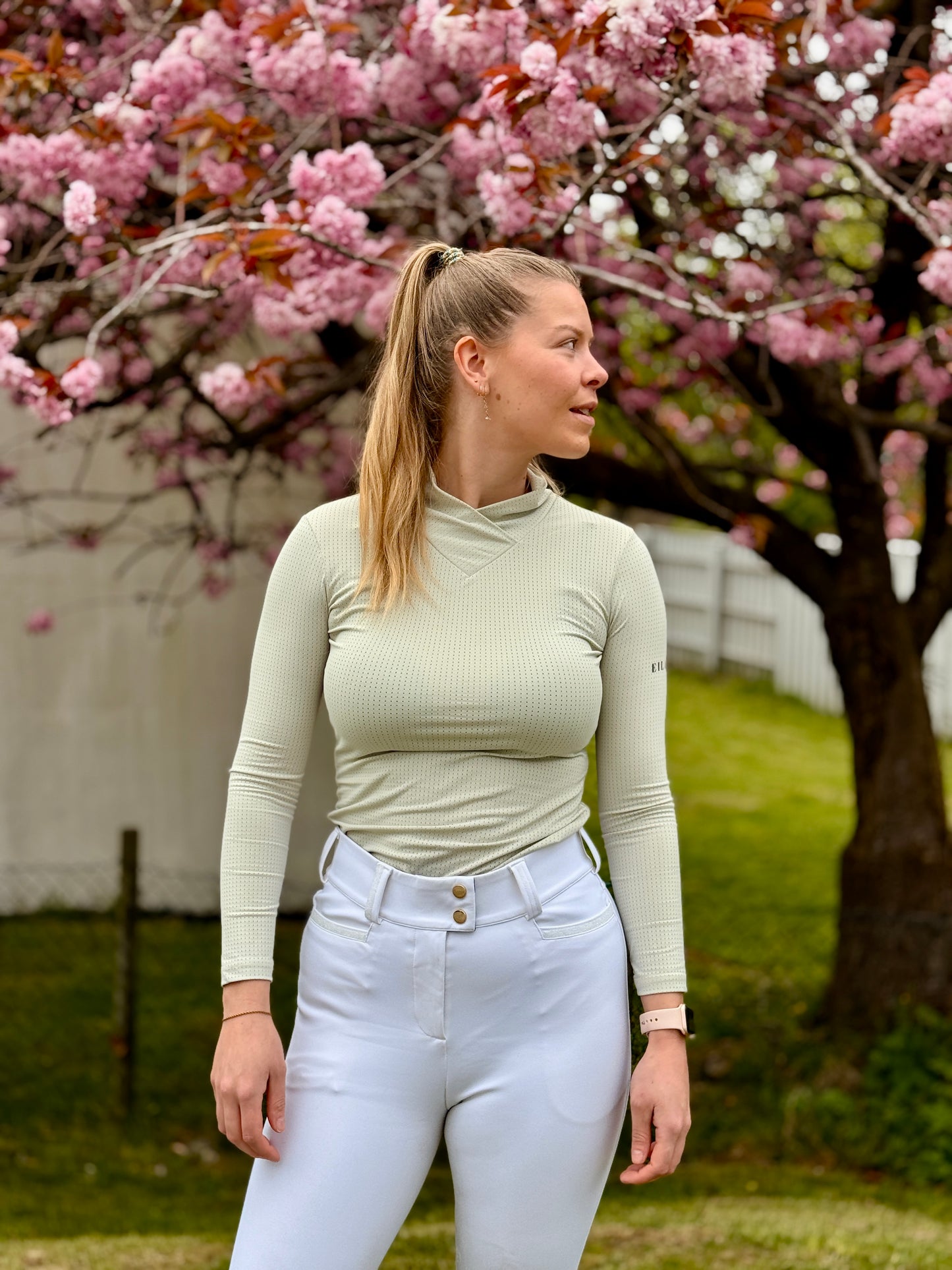 EILA Signature Breeches - White Fullgrip